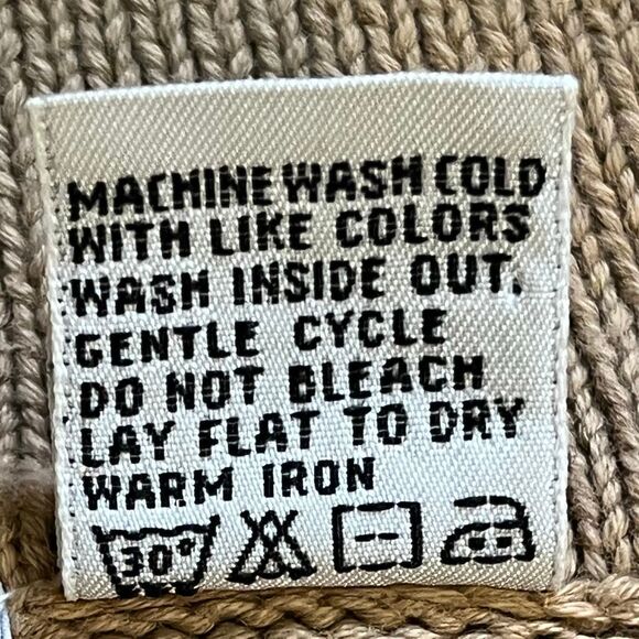 A/X Armani Exchange Tan Full Zip Mock Neck Long Sleeve Sweater Sz S - Picture 7 of 8